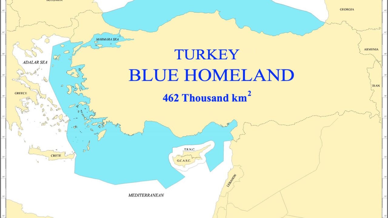 Blue homeland map.