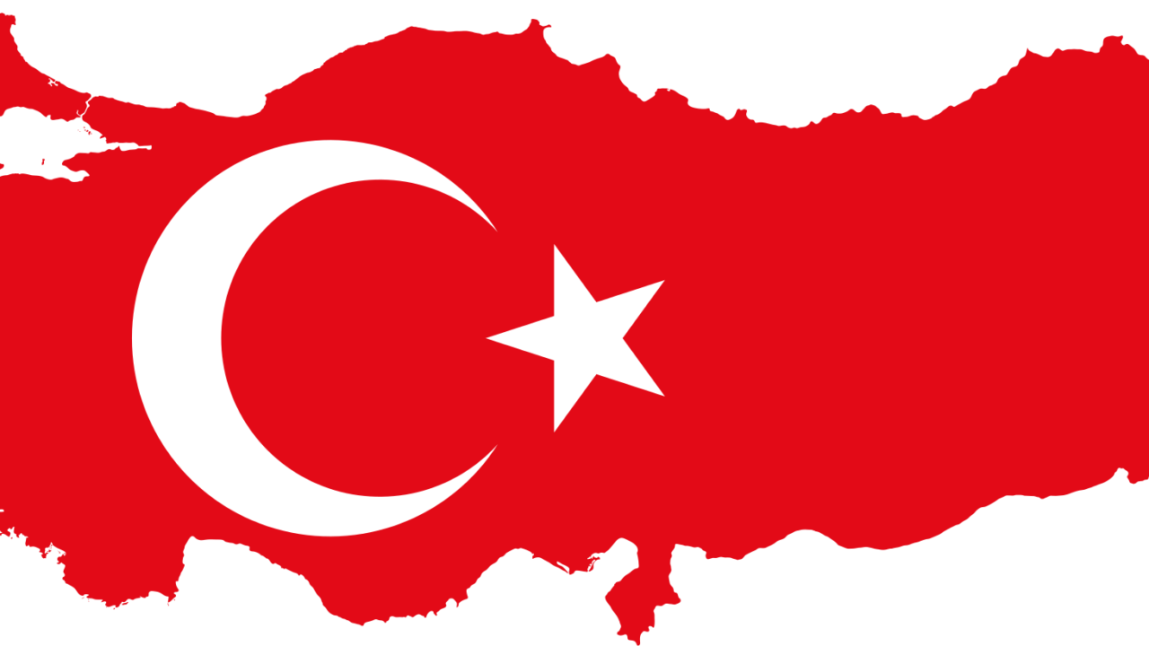 Flag-map of Turkey